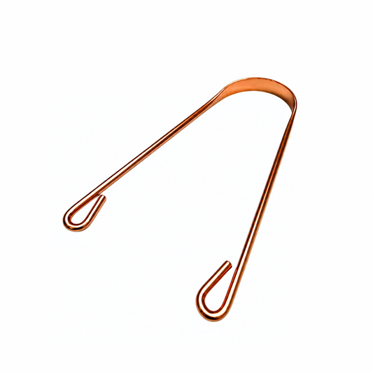 Copper tongue scraper