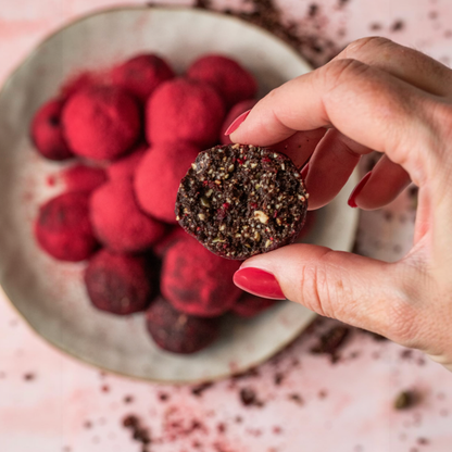 Inside a Raspberry Choc Bomb Amazeball