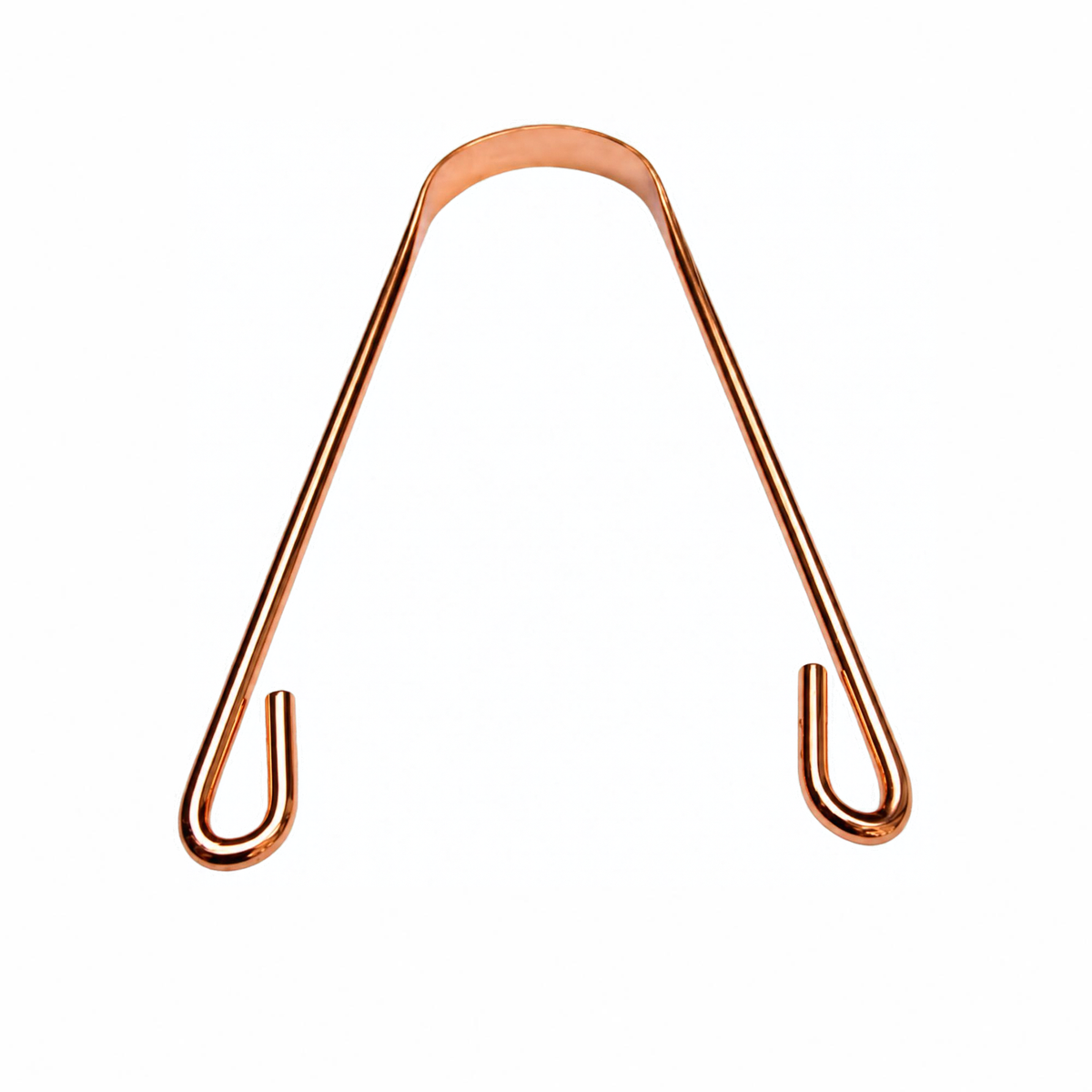 Copper tongue scraper, second view