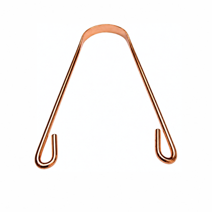 Copper tongue scraper, second view